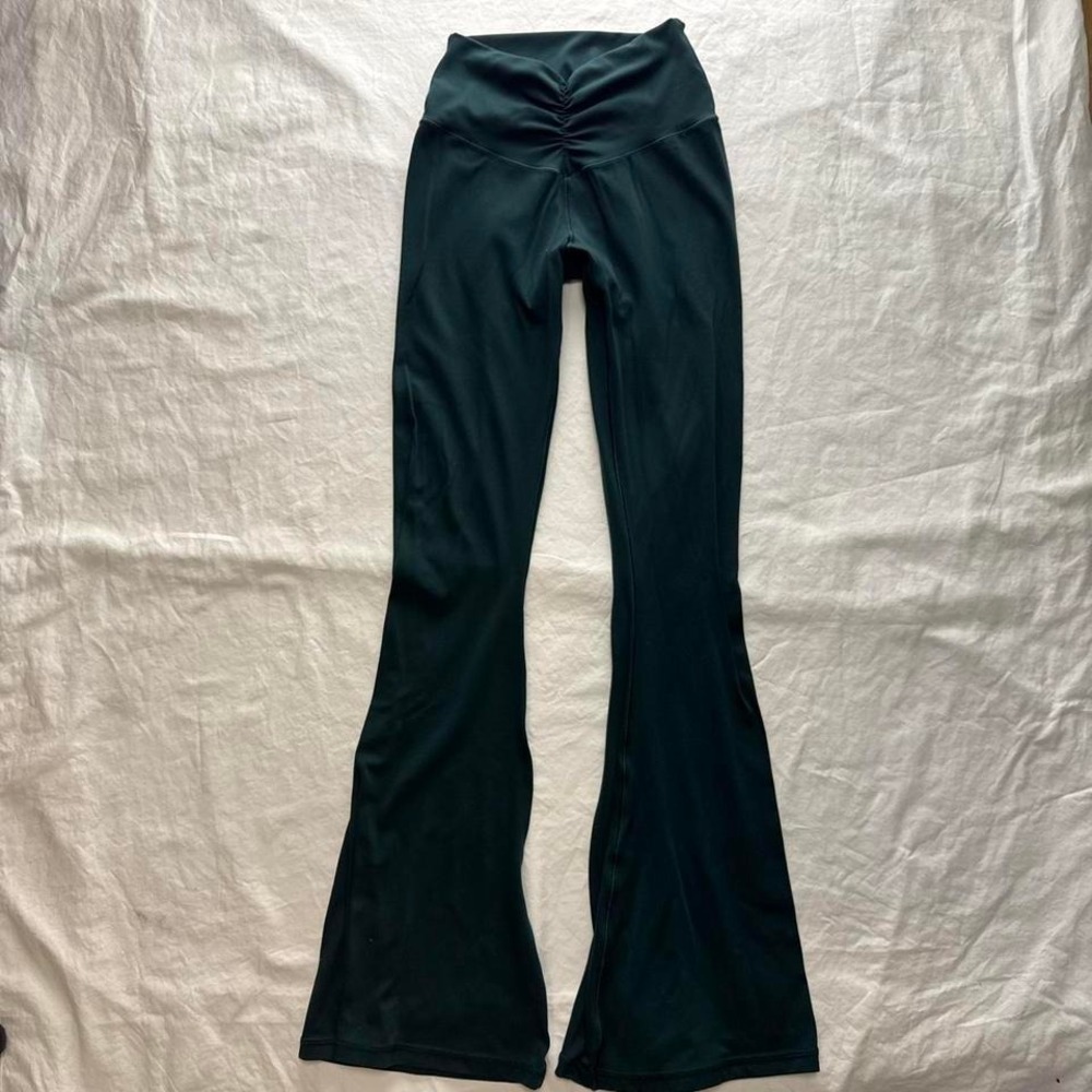 Aerie Offline Green Real Me Flare High Rise Leggings Sz S
